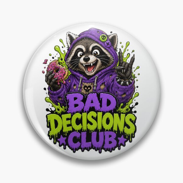 Item preview, Bad Decisions Club Raccoon designed and sold by Vitalka-uk.