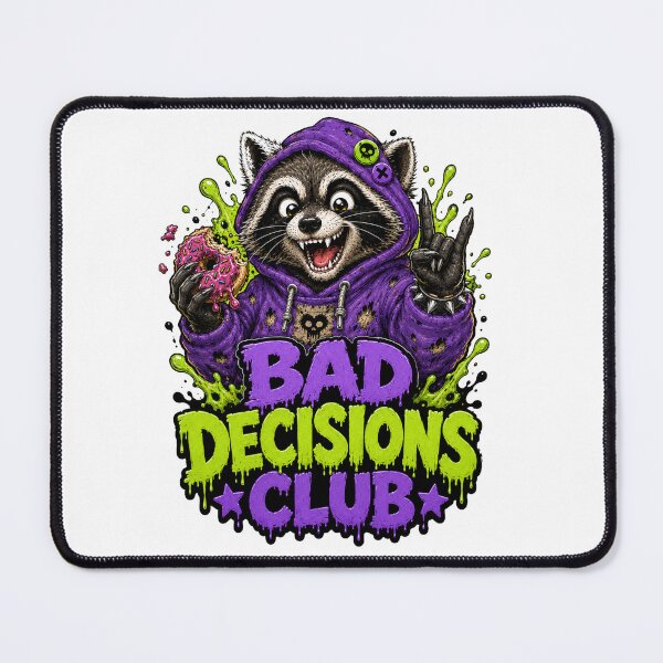 Item preview, Bad Decisions Club Raccoon designed and sold by Vitalka-uk.