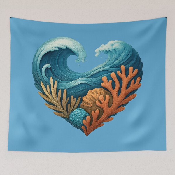 Item preview, Ocean Heart – Coastal Nature Art designed and sold by Yomere.