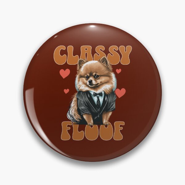 Item preview, Classy Floof Funny Pomeranian Design | Dapper Pom Dog Lover Gift designed and sold by Sachie's Studio.