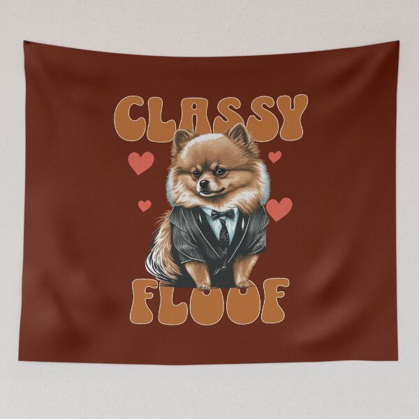 Item preview, Classy Floof Funny Pomeranian Design | Dapper Pom Dog Lover Gift designed and sold by Sachie's Studio.