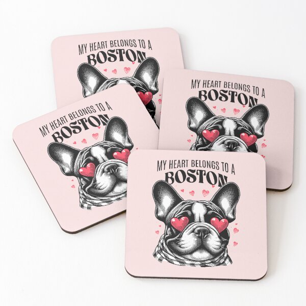Item preview, My Heart Belongs to Boston French Bulldog | Cute Boston Terrier Love Design designed and sold by Sachie's Studio.