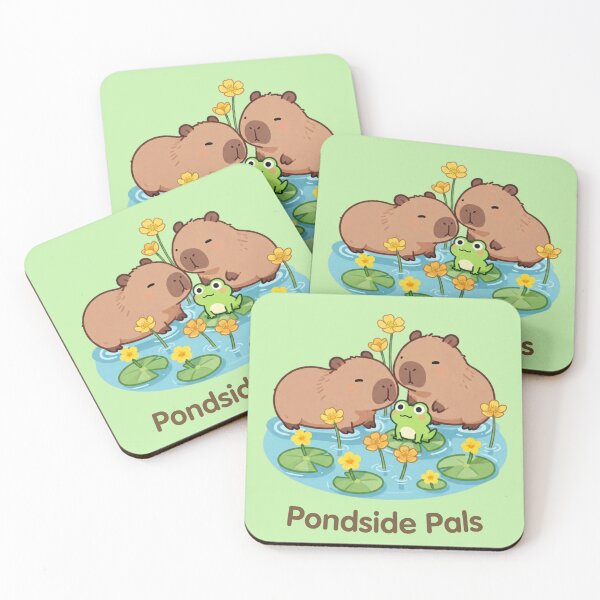 Item preview, Pondside Pals – Cute Capybara and Frog Friends designed and sold by BCapybara.