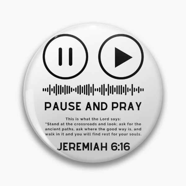 Item preview, Pause and Pray - Christian Quotes - Black Design designed and sold by MoriaStore.