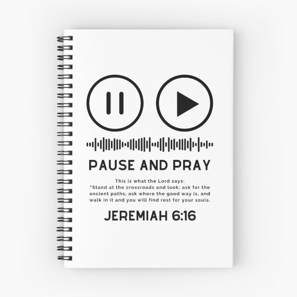 Item preview, Pause and Pray - Christian Quotes - Black Design designed and sold by MoriaStore.