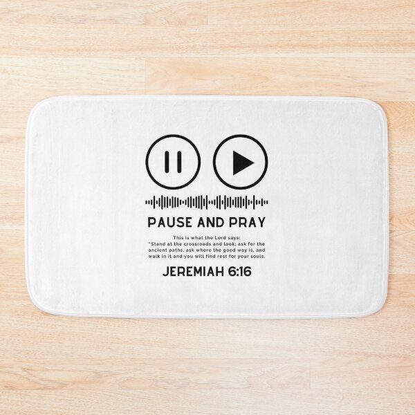 Item preview, Pause and Pray - Christian Quotes - Black Design designed and sold by MoriaStore.