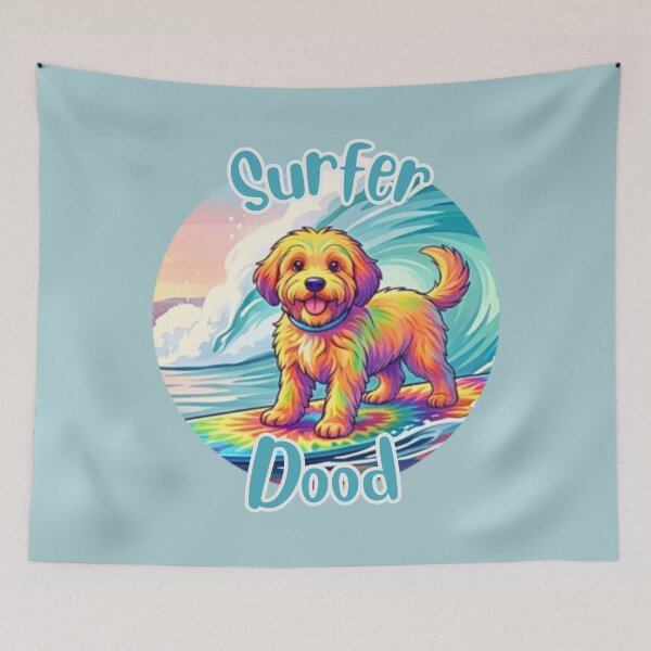 Item preview, Surfer Dood Dooley (round) designed and sold by Doodles Down South.