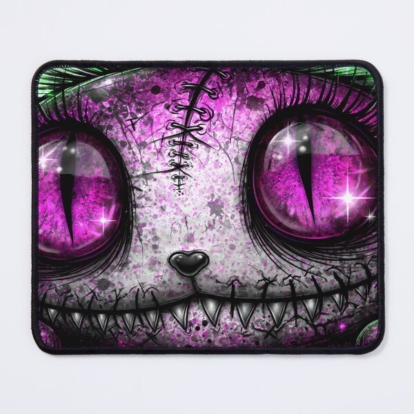 Item preview, Psychedelic Grinning Cat Dark Gothic Skull Art designed and sold by DonaldWaltersxx.