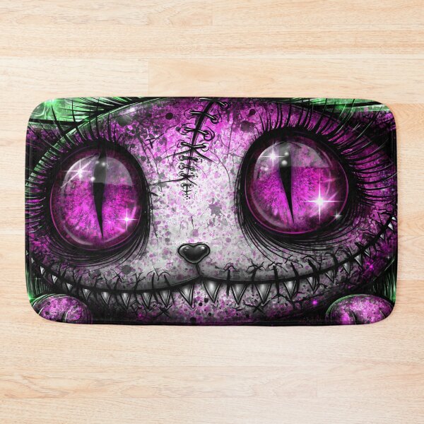 Item preview, Psychedelic Grinning Cat Dark Gothic Skull Art designed and sold by DonaldWaltersxx.