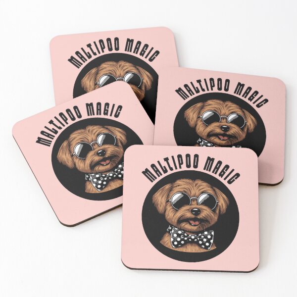 Item preview, Maltipoo Magic Cute Dog Design | Stylish Puppy with Sunglasses and Bow Tie designed and sold by Sachie's Studio.