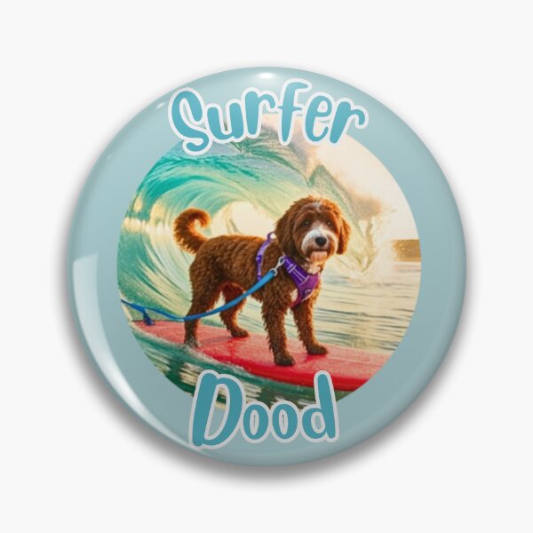 Item preview, Surfer Dood Leo (round) designed and sold by Doodles Down South.