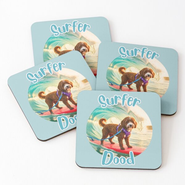 Item preview, Surfer Dood Leo (round) designed and sold by Doodles Down South.