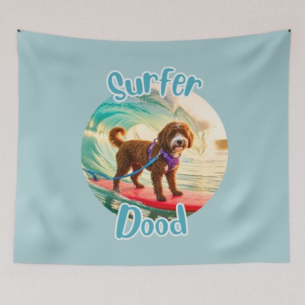 Item preview, Surfer Dood Leo (round) designed and sold by Doodles Down South.