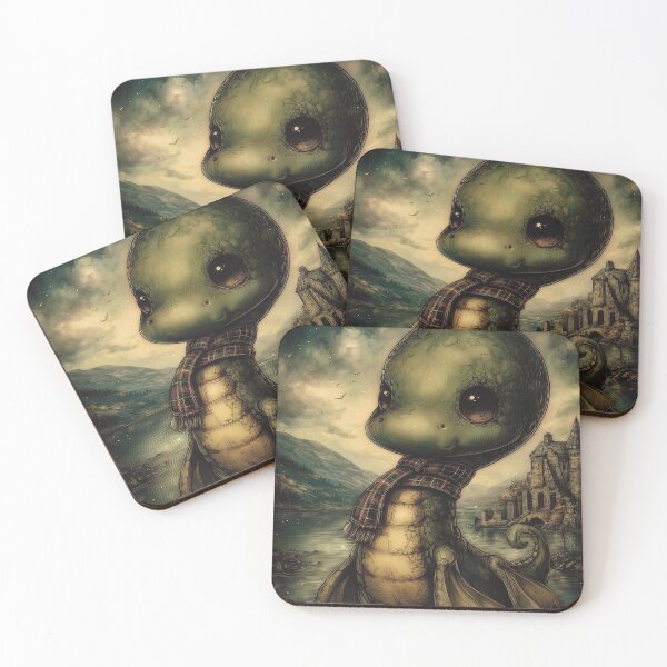 Item preview, Cute Loch Ness Monster Cryptid Sticker | Chibi Nessie Scottish Lake Monster Art designed and sold by InkAndGloom.