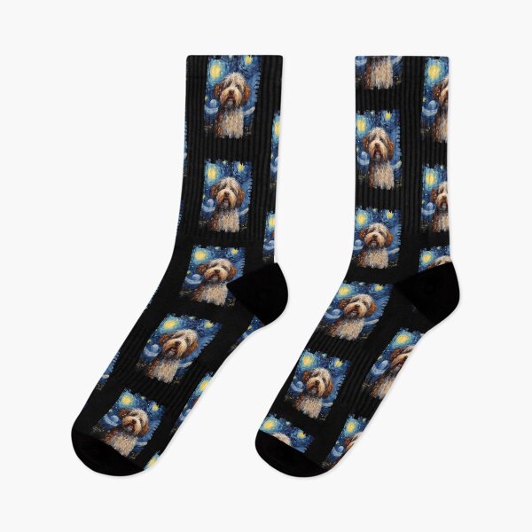 Item preview, Funny Lagotto Romagnolo Starry Night Illustration Mom Dad Kids designed and sold by rafaeltto.
