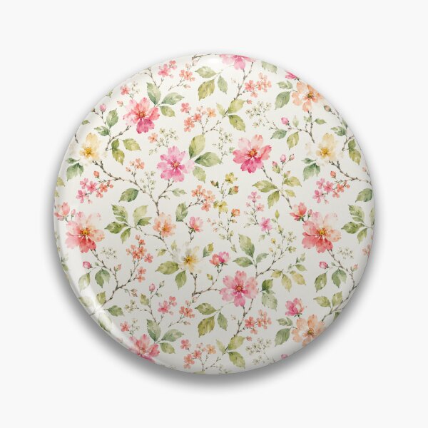 Item preview, Colorful Peonies and Earthy greens and leaf motif Print Nature  designed and sold by BlueLineLAX.
