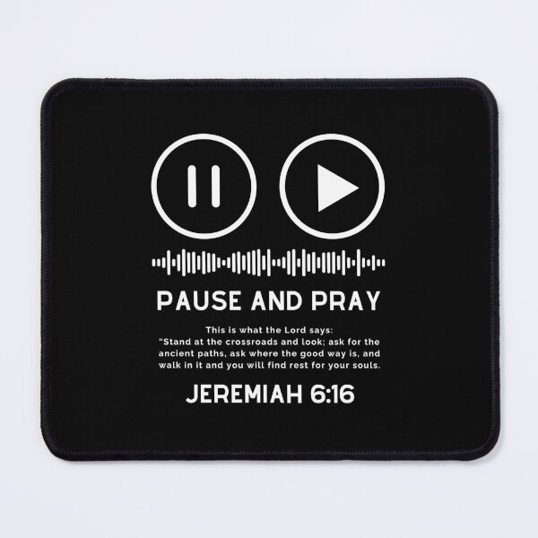 Item preview, Pause and Pray - Christian Quotes - White Design designed and sold by MoriaStore.