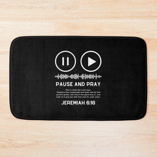 Item preview, Pause and Pray - Christian Quotes - White Design designed and sold by MoriaStore.