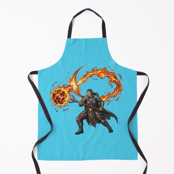 Item preview, Male Elf Pyromancer - Fire and Bone Mage designed and sold by Utopian-Magic.