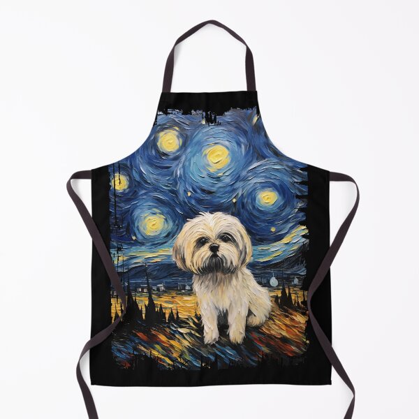 Item preview, Funny Lhasa Apso Starry Night Illustration Mom Dad Kids designed and sold by rafaeltto.
