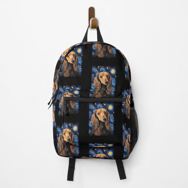 Item preview, Funny Long Haired Dachshund Starry Night Illustration Mom Dad Kids designed and sold by rafaeltto.