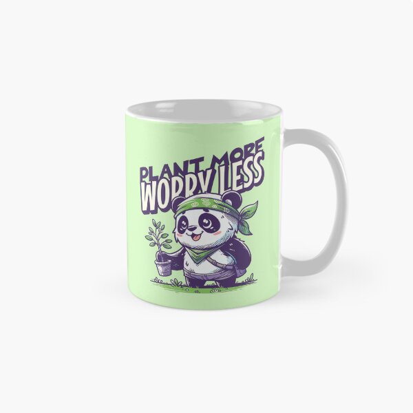 Item preview, Plant More Worry Less Panda Gardener | Cute Gardening Lover Design designed and sold by Sachie's Studio.