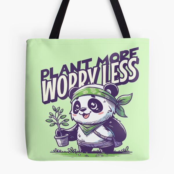 Item preview, Plant More Worry Less Panda Gardener | Cute Gardening Lover Design designed and sold by Sachie's Studio.
