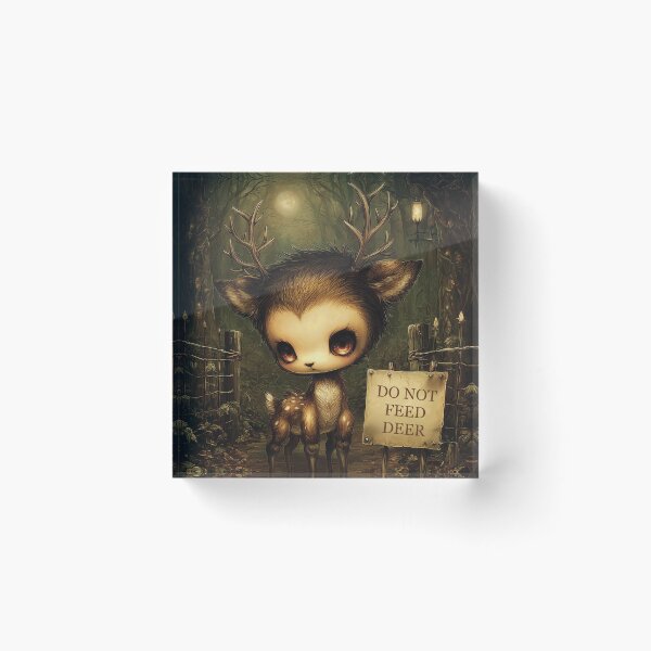 Item preview, Cute Not Deer Cryptid Sticker | Chibi Appalachian Horror Creature Art designed and sold by InkAndGloom.