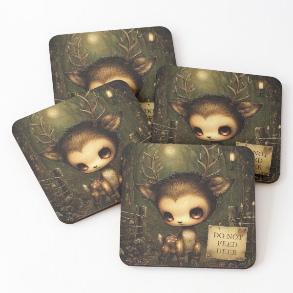 Item preview, Cute Not Deer Cryptid Sticker | Chibi Appalachian Horror Creature Art designed and sold by InkAndGloom.