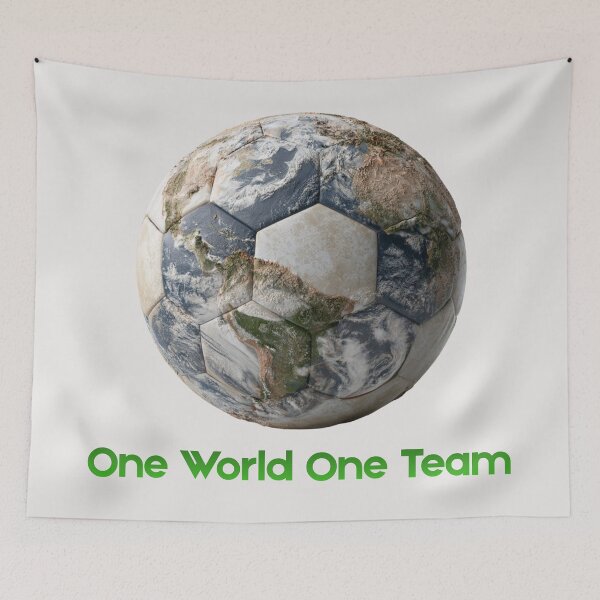 Item preview, One World One Team designed and sold by bubblyrainbow.