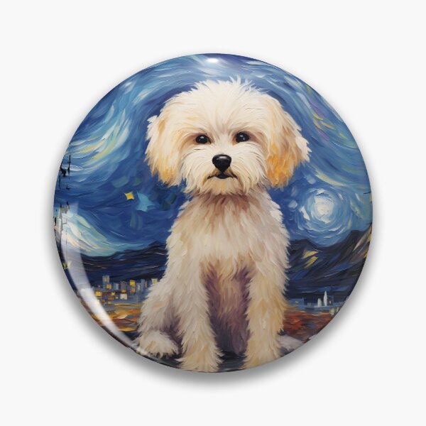 Item preview, Funny Maltipoo Starry Night Illustration Mom Dad Kids designed and sold by rafaeltto.