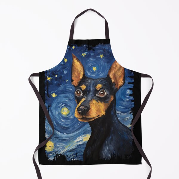 Item preview, Funny Miniature Pinscher Starry Night Illustration Mom Dad Kids designed and sold by rafaeltto.