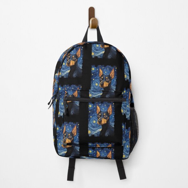 Item preview, Funny Miniature Pinscher Starry Night Illustration Mom Dad Kids designed and sold by rafaeltto.