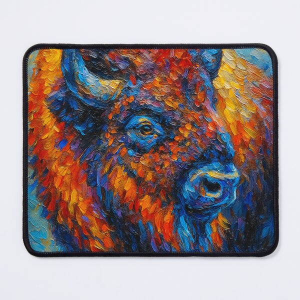 Item preview, Bright Bison Oil painting designed and sold by AbbeyThorn.