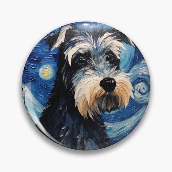 Item preview, Funny Miniature Schnauzer Starry Night Illustration Mom Dad Kids designed and sold by rafaeltto.