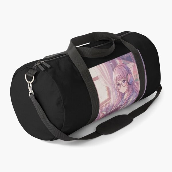 Item preview, Japanese anime study mode kawaii girl headphones hiragana lofi art gift designed and sold by language-des.