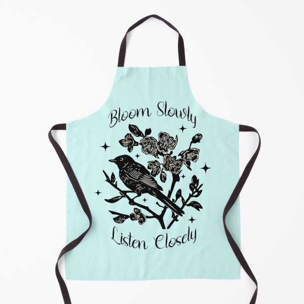 Item preview, Bloom Slowly Listen Closely Bird and Wildflower Cottagecore Design designed and sold by Sachie's Studio.
