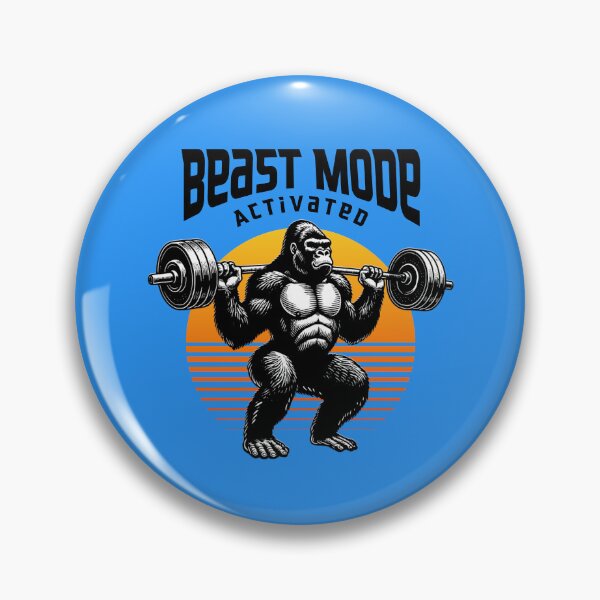Item preview, Beast Mode Gorilla Weightlifting Gym Fitness Retro Design designed and sold by Sachie's Studio.