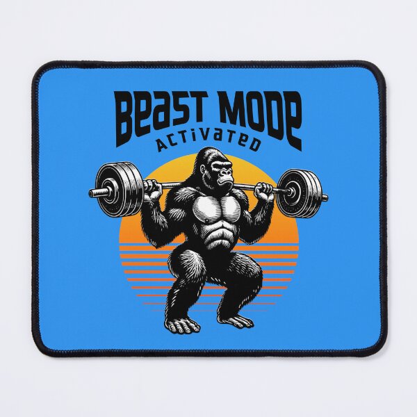 Item preview, Beast Mode Gorilla Weightlifting Gym Fitness Retro Design designed and sold by Sachie's Studio.