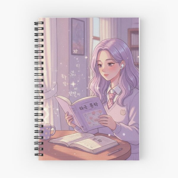 Item preview, Korean kpop study mode kawaii student earbuds hangul lofi Seoul cafe art gift designed and sold by language-des.