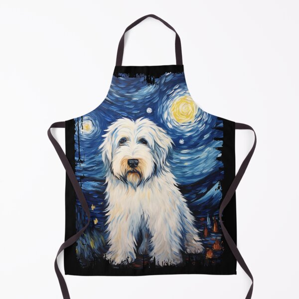 Item preview, Funny Old English Sheepdog Starry Night Illustration Mom Dad Kids designed and sold by rafaeltto.