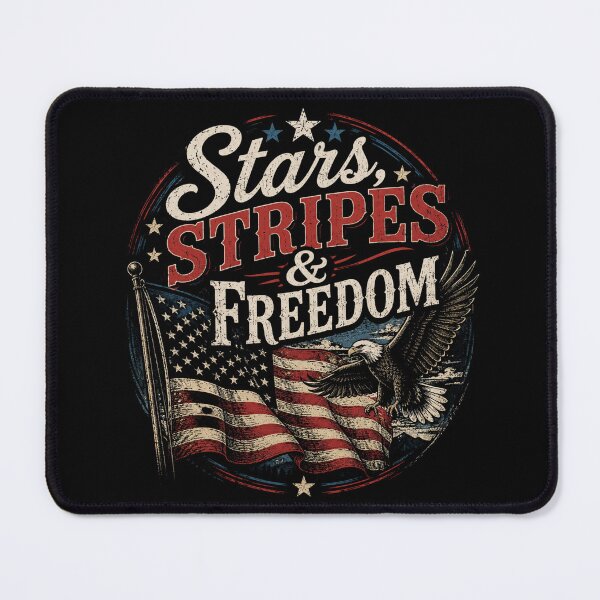 Item preview, Stars, Stripes & Freedom Vintage Patriotic Eagle T-Shirt | Retro Americana USA Design designed and sold by RJACreative.