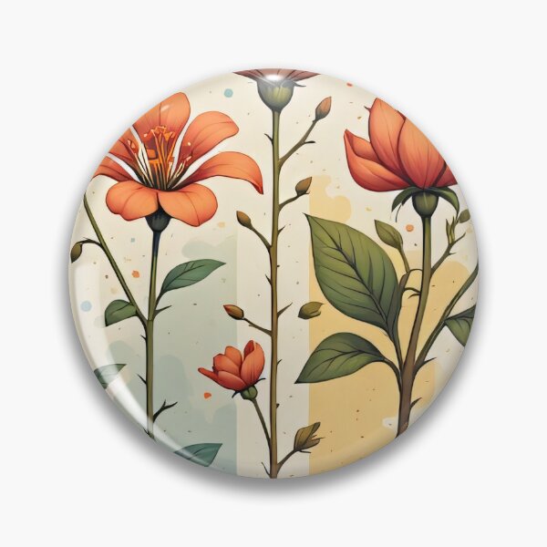 Item preview, Illustrated flowers grow in colorful splashes of paint. designed and sold by Mianku | Für das Leben.