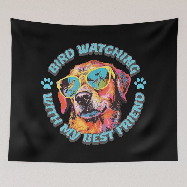 Item preview, Bird Watching Dog Lover Colorful Puppy Birdwatcher Art Design designed and sold by Sachie's Studio.
