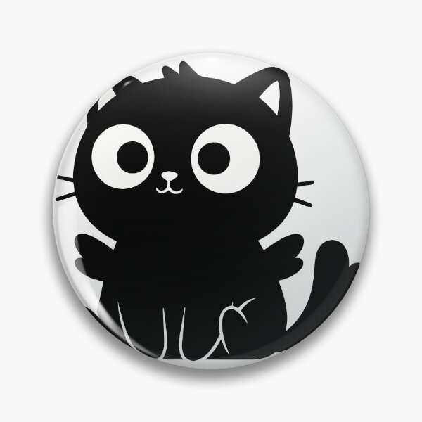 Item preview, Big-Eyed Black Cat Kawaii Poster - Adorable Feline Silhouette Art - Minimalist Cute Kitten Wall Print designed and sold by BestChoiceService.
