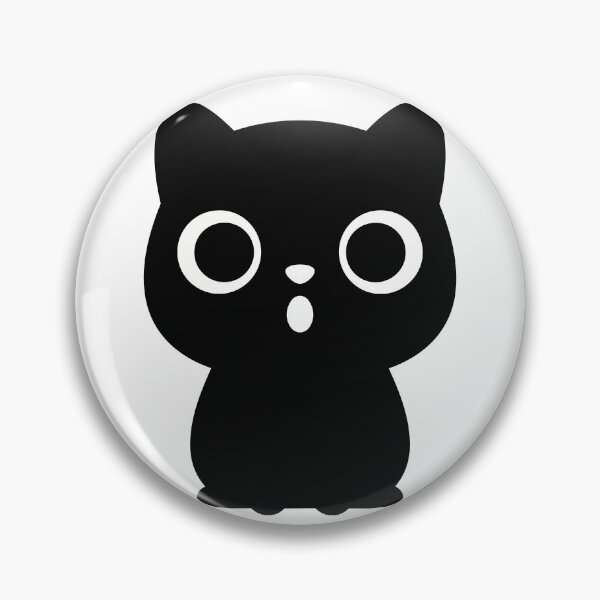 Item preview, Shocked Black Cat Vector Poster - Minimalist Feline Surprise Art - Modern Kawaii Cat Icon Print designed and sold by BestChoiceService.