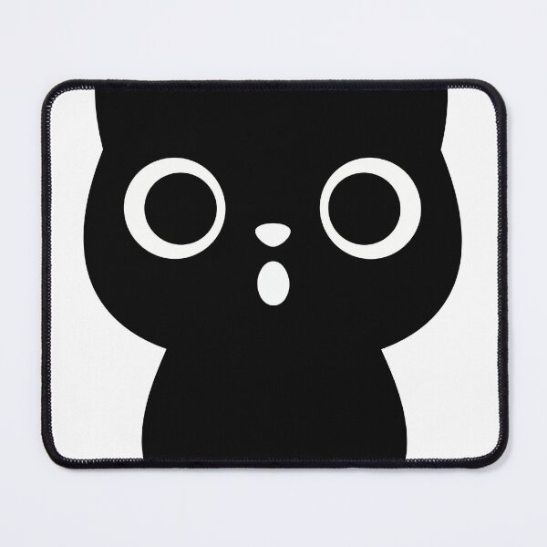 Item preview, Shocked Black Cat Vector Poster - Minimalist Feline Surprise Art - Modern Kawaii Cat Icon Print designed and sold by BestChoiceService.