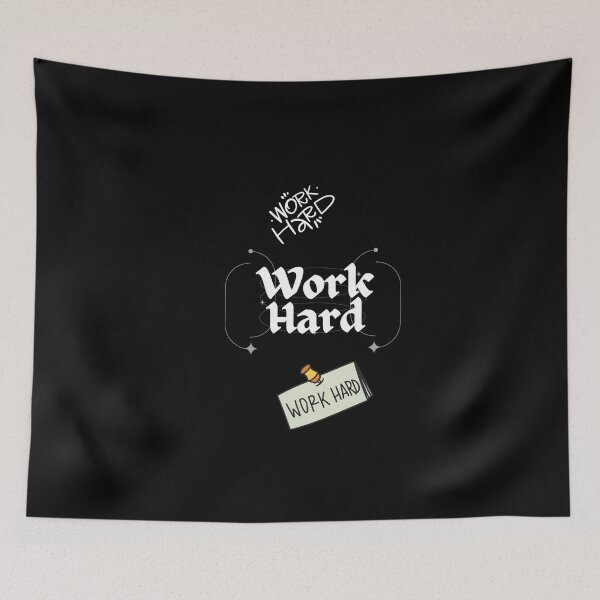 Item preview, Work Hard Motivational Typography Design designed and sold by EDUCATION & FESTIVAL.