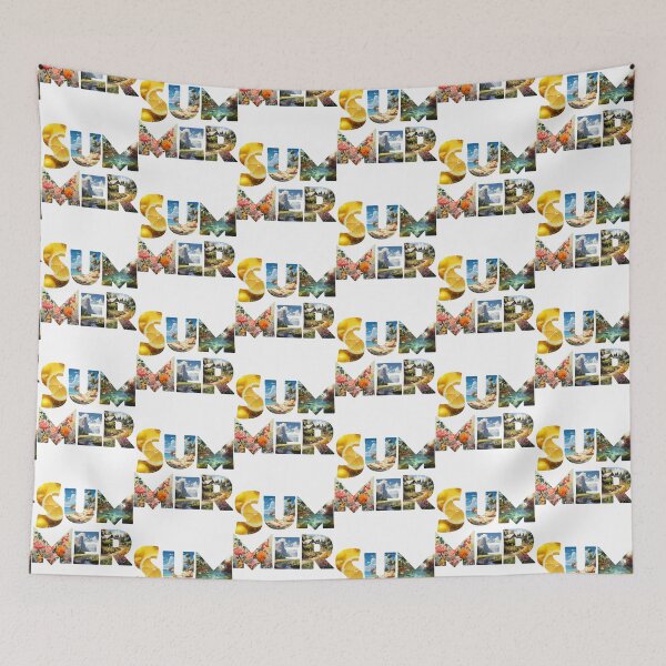 Item preview, Summer Landscape Typography – Nature Inspired Seasonal Design designed and sold by MyMerryMary.