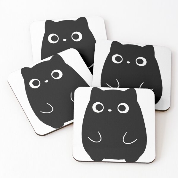 Item preview, Minimalist Black Cat Kawaii Poster - Adorable Feline Shape Art - Simple Cute Kitten Icon Print designed and sold by BestChoiceService.